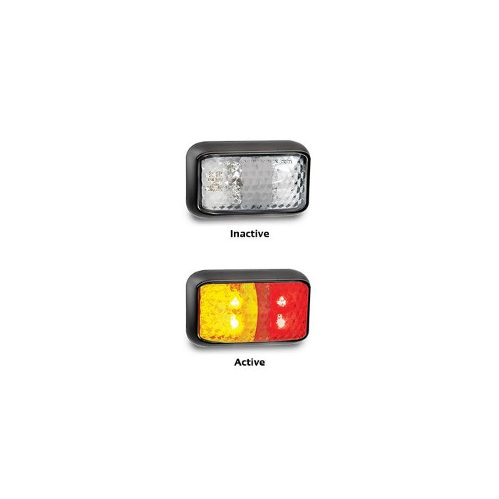 LED TRAILER 10VOLT-30VOLT RED AMBER SIDE MARKER 35ARM