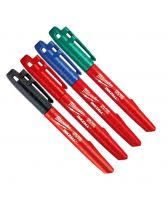 MILWAUKEE 4PC INKZALL CHISEL TIP COLOURED MARKERS 48223109