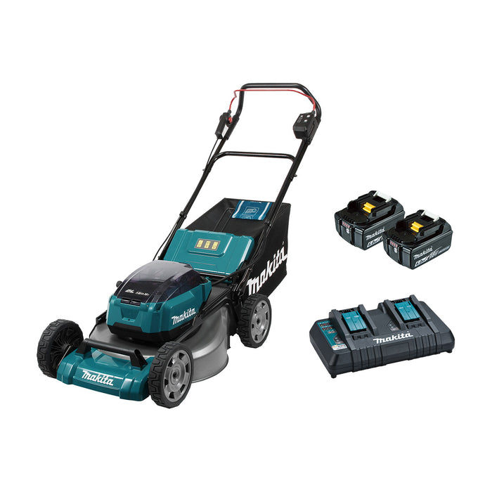 18VX2 BRUSHLESS 534MM (21") LAWN MOWER KIT, HEAVY DUTY STEEL DLM531PG2